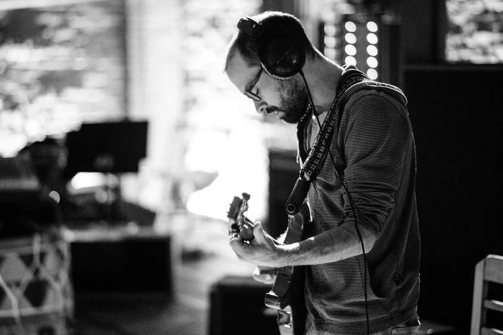 Band recording session
