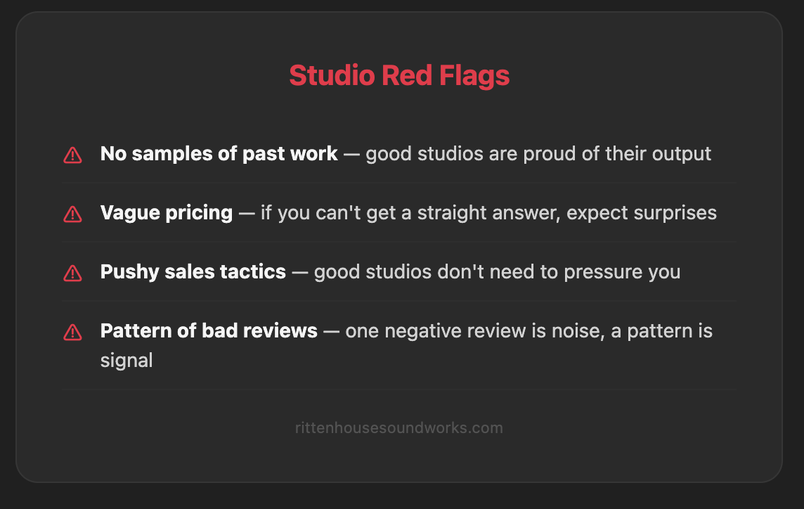 Studio Red Flags
