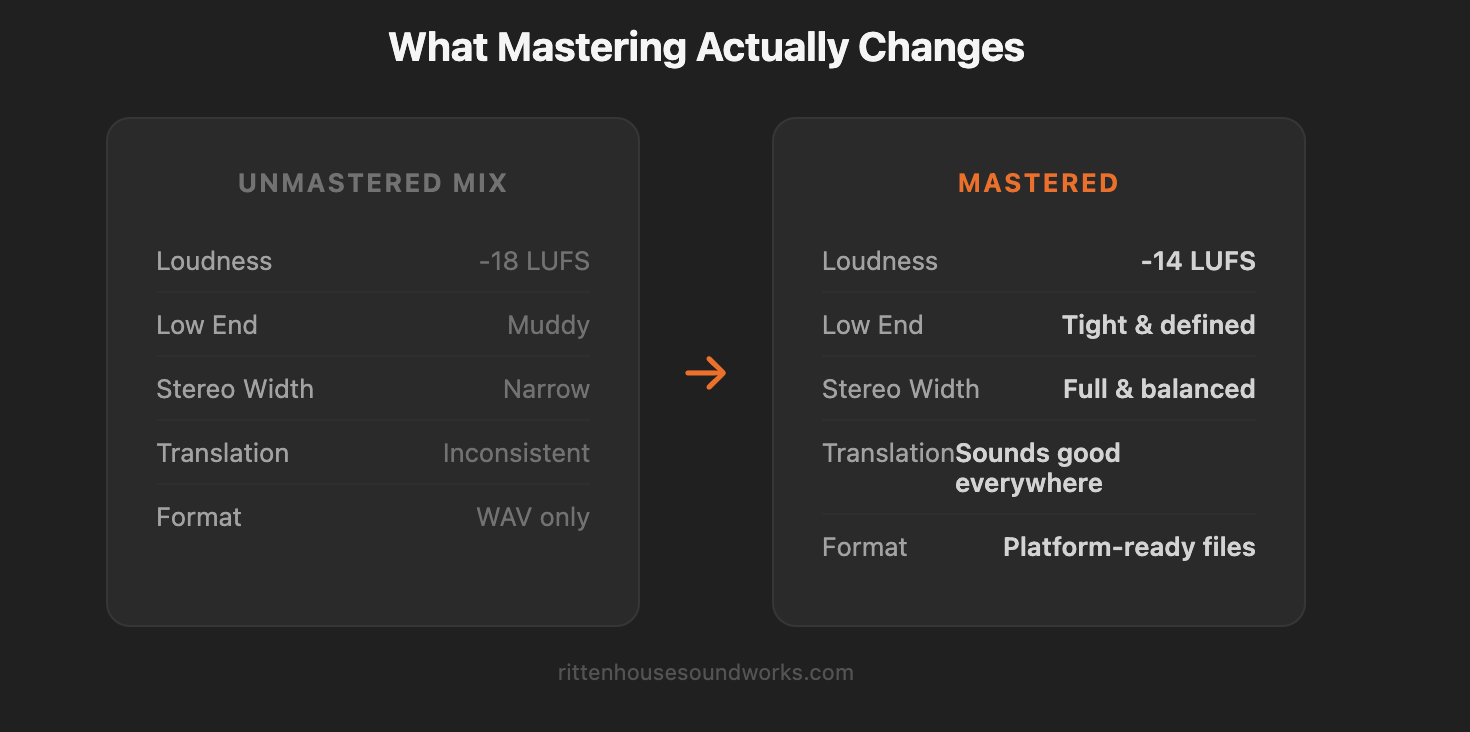 What Mastering Actually Changes