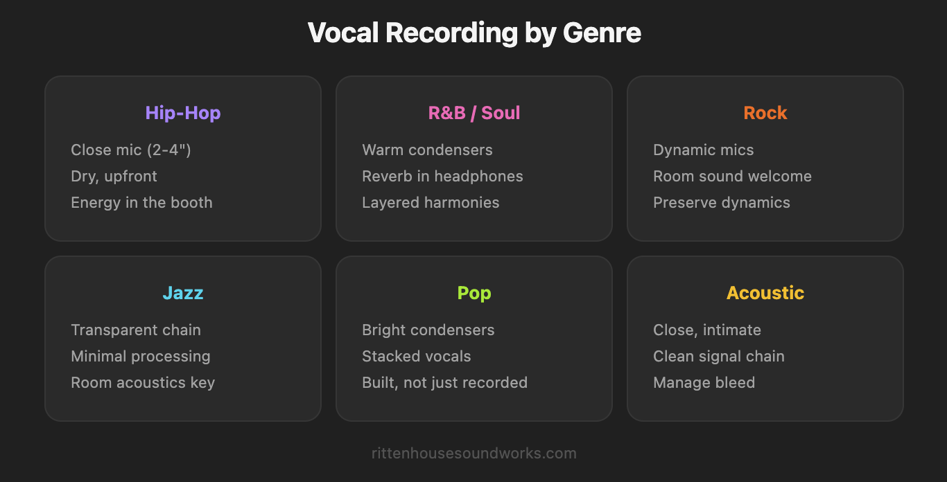 Vocal Recording by Genre